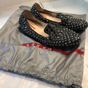 Prada sport studded flats size 9.5